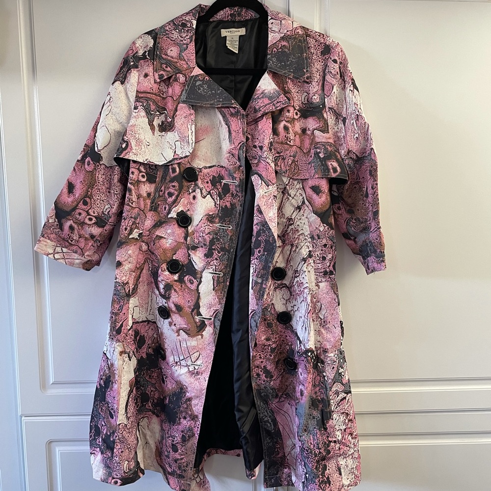 Vertigo Paris Printed Trench Coat